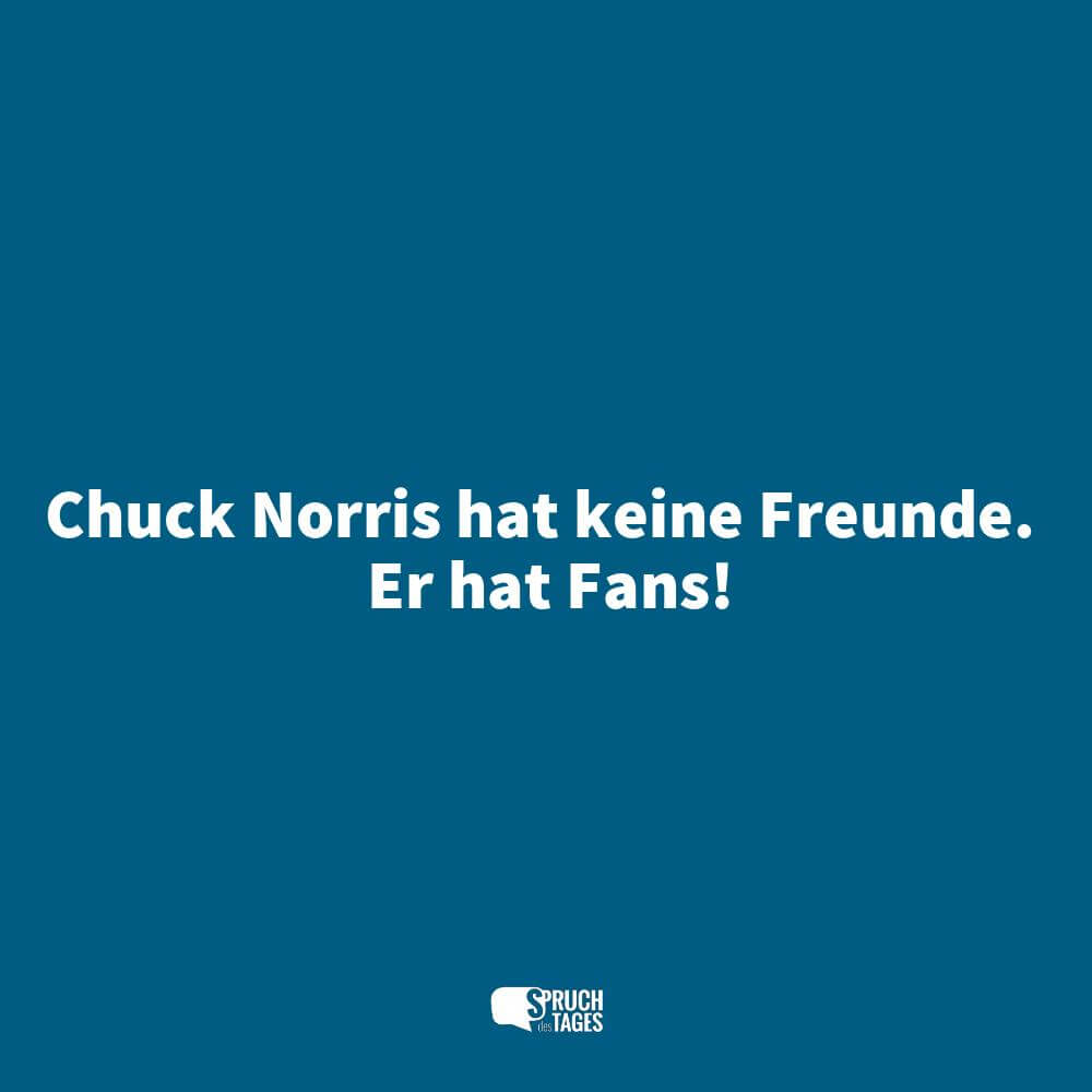 Chuck Norris hat keine Freunde. Er hat Fans!