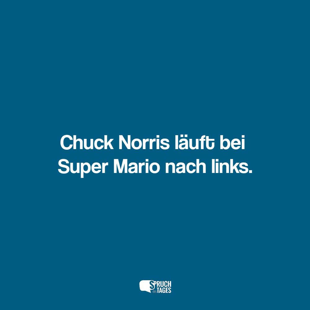 Chuck Norris läuft bei Super Mario nach links.